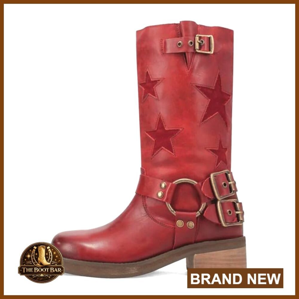 Women's Knee High Riding Boots Square Toe Chunky Heel Fashion Buckle Belts